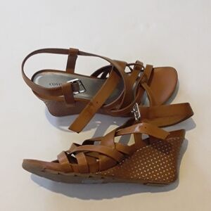 Covington Tan Wedge Sandals